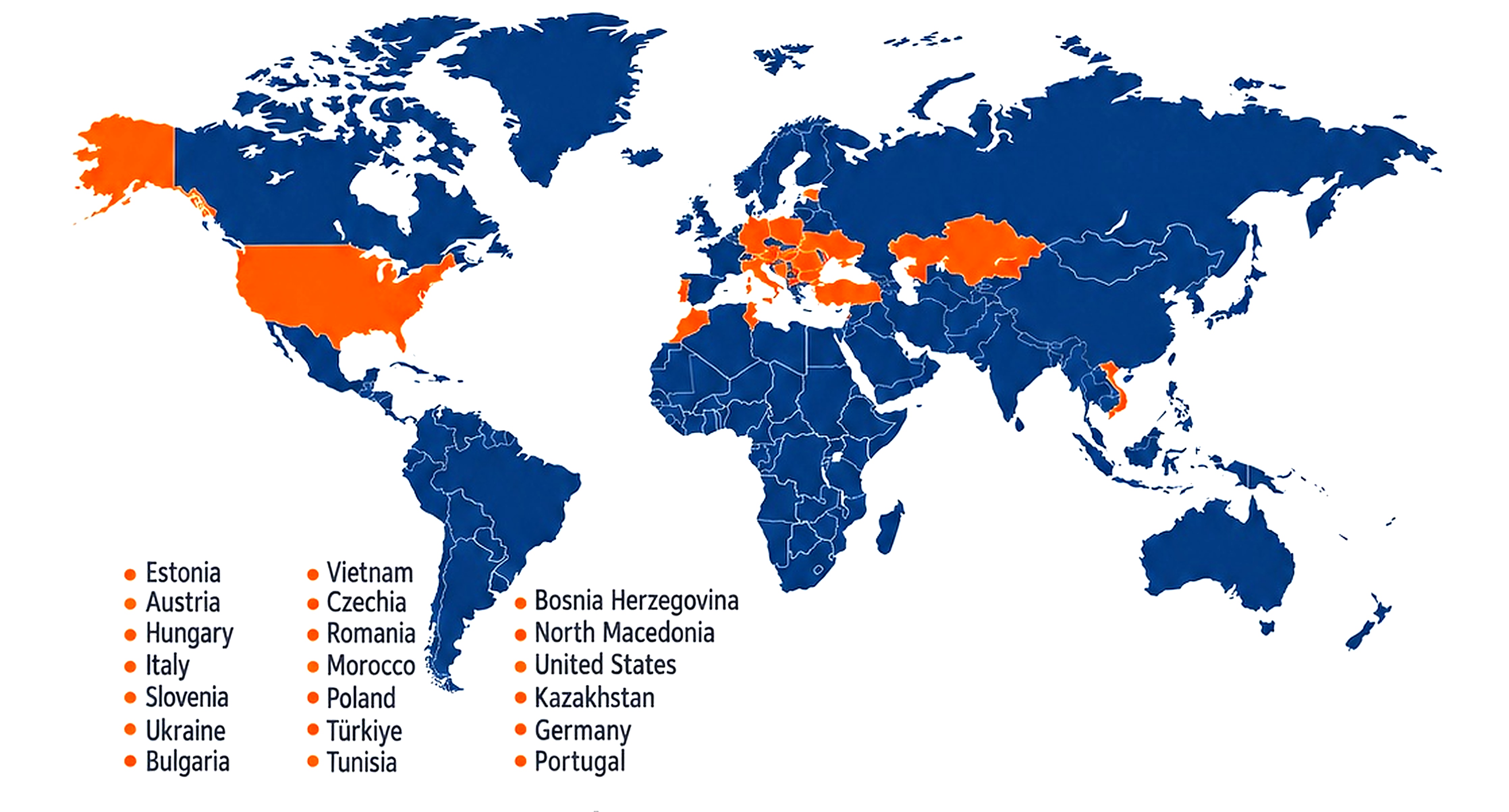 REMATO worldwide reference countries